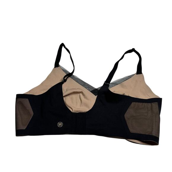 HONEYLOVE Black CrossOver Bra Cross Back Strap Mesh Bra Women's Size Large - Picture 2 of 4